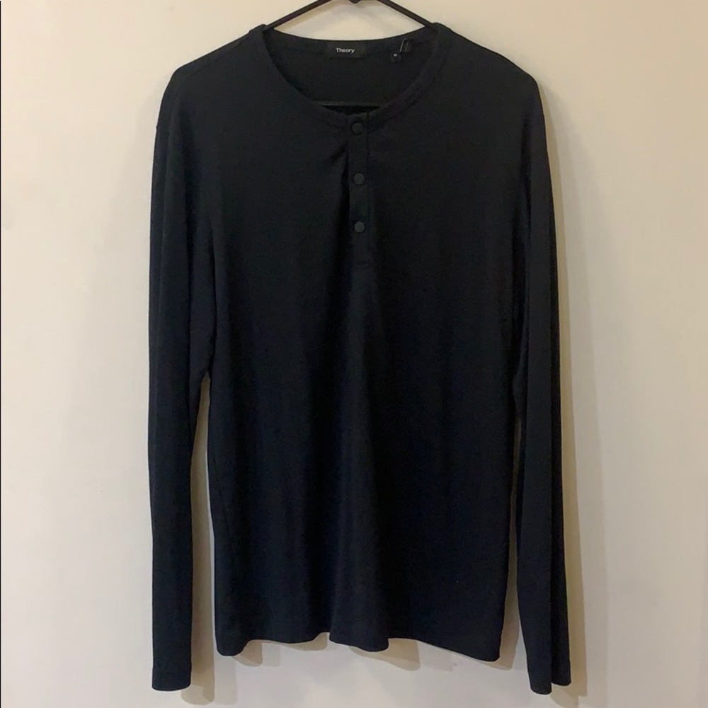 Theory long sleeve 3 button shirt